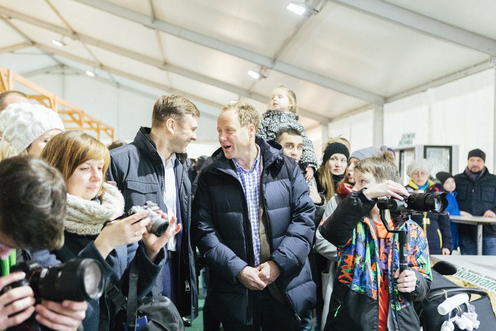 EkoNiva-Chef Dürr beim offiziellen Launch der Marke in Moskau 2018